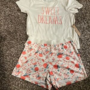 Rae Dunn Peach soft pajamas medium